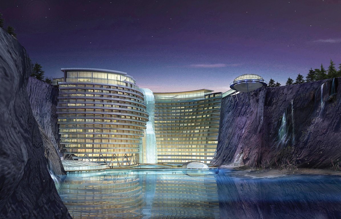 設計師把原本「被人嘲笑的垃圾坑」改造成豪華五星級酒店，「水下客房」建成後變成全球最搶手房間！