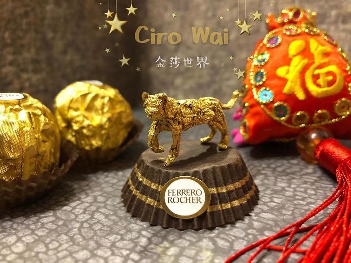 台灣藝術家用金莎折「黃金十二宮」紅遍國際　外媒驚艷：什麼都能做
