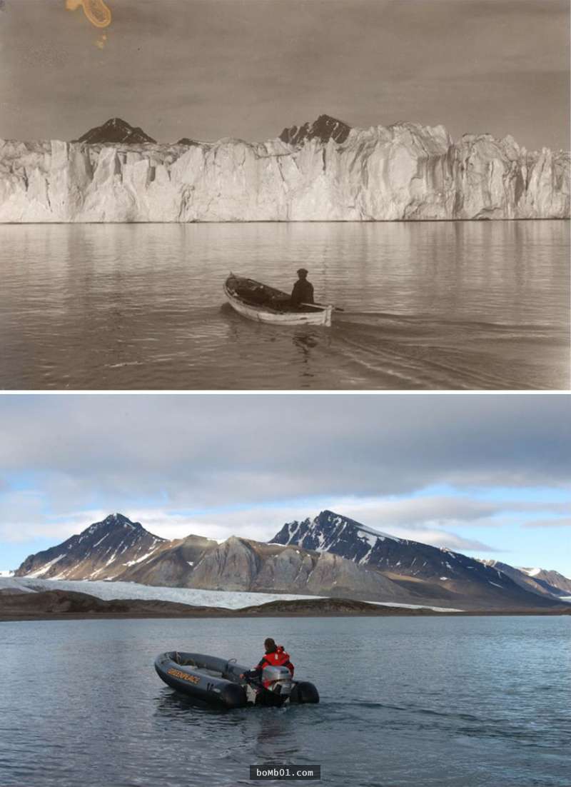 7張驚人對比照讓大家清楚明瞭「北極冰川100年前後」的失控變化！