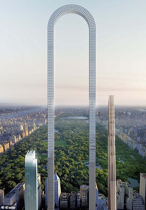 紐約新地標！曼哈頓概念建築「鏤空液體大樓」　210米高造型超突出！