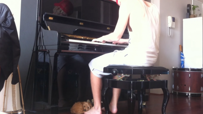 小狗狗聽主人彈鋼琴聽上癮　每次離開都會求他回來：繼續彈給我聽嘛