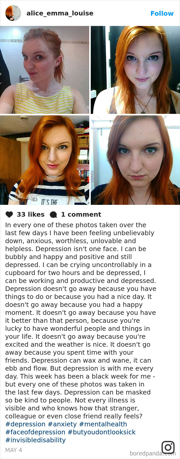 活生生的例子…30張照片證明「看起來不像憂鬱症」這句話害死了多少人！