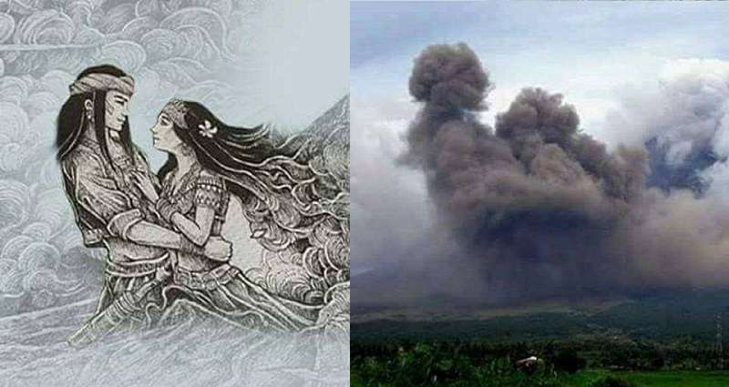 拍活火山卻拍到「神秘男女相擁雲層照」　在地人驚呼：那個淒美的愛情故事是真的？！