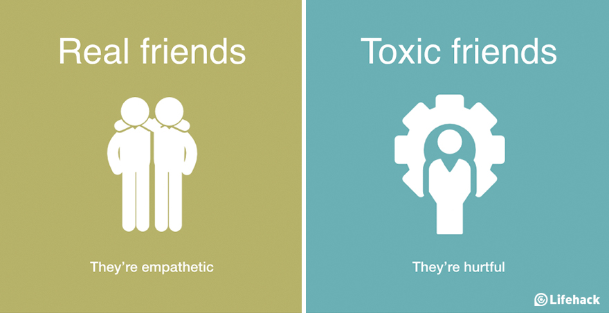 找出身邊不在乎你的人　8張「真朋友 VS 毒朋友」智慧對比圖
