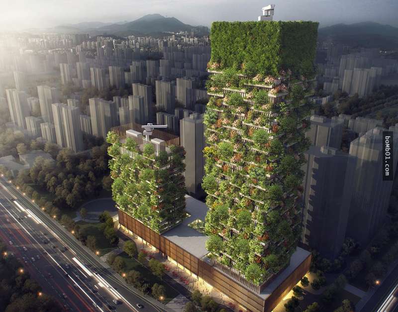 亞洲第一座垂直森林大廈將拯救城市的空氣，它日產的氧氣量多到可以「對抗霧霾」！