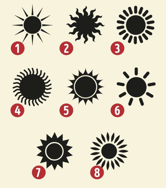 靠直覺選出你最喜歡的「太陽圖案」　秒懂你從沒發現的「潛在人格」