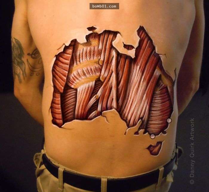 人體彩繪讓「無聊的解剖學變得生動吸引人」，原來我們的皮膚下是長這樣子啊！