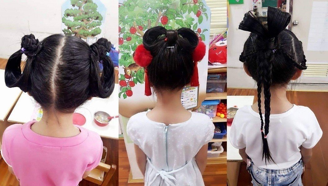 幼稚園老師幫女兒綁「立在半空的馬尾辮」　網友曬照片：還有更多更狂的