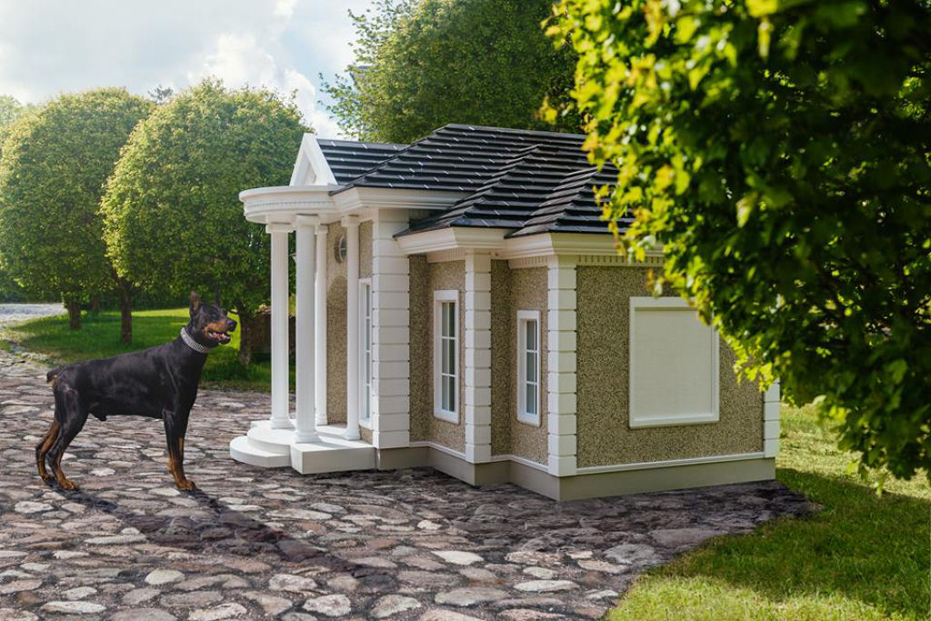 設計師打造「豪宅級狗屋」一棟價值超過600萬，配備電視跟高級音響的內裝比帝寶還狂！