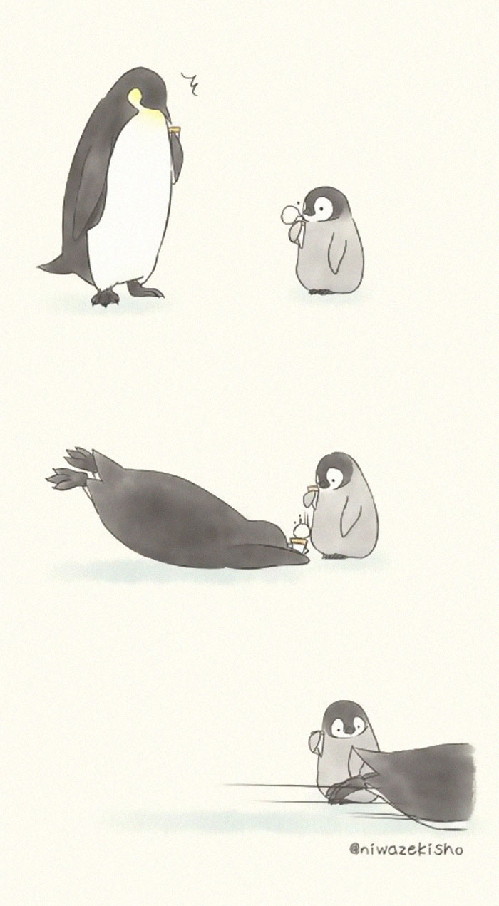 「企鵝寶寶的日常困擾」插畫各種萌　療癒系風格讓大家看一次就被圈粉啦