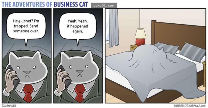 26張會讓你超慶幸「好險你的老闆不是一隻貓」的爆笑無厘頭插畫。