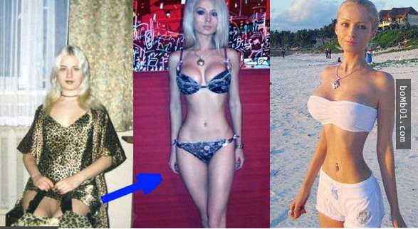 這位烏克蘭真人芭比堅稱「自己沒整形只是靠化妝」，網友馬上翻出驚嚇舊照打臉說這謊話也掰太爛啦！