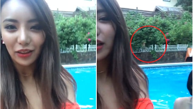 正妹在IG跟粉絲分享超漂亮的泳池，但網友卻在她身後看到「靈異畫面」嚇到冷汗直流！