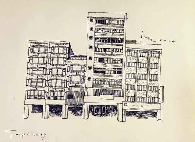 日本插畫家來台卻迷上「台灣老建築」，雜亂公寓在她筆下瞬間昇華成藝術品…