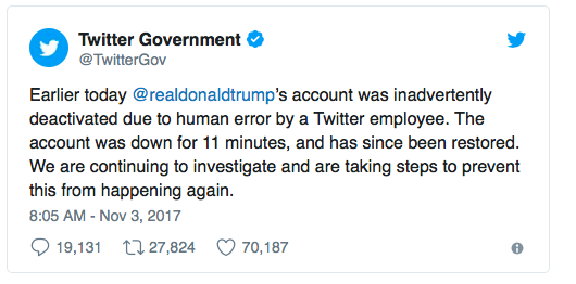 川普推特帳號「神隱11分鐘」引發網友議論，原來是推特員工「早就看他不爽」了！
