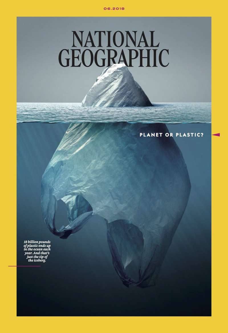 國家地理雜誌新封面「塑膠冰山」被狂讚　震撼圖集證明人類把地球害慘了