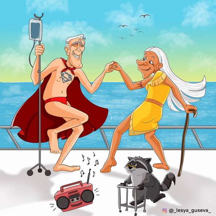 16張「當超級英雄年老退休…」的激萌插畫