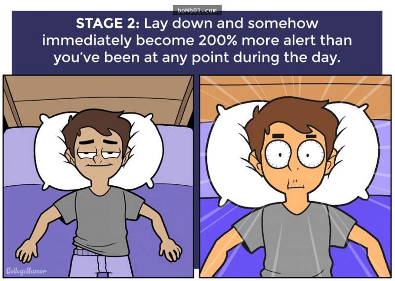這就是常睡不著的人肯定秒懂的「失眠痛苦7階段」，第5個一定有很多人睡前會做！