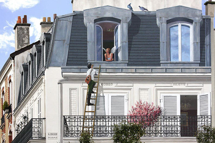 穿牆了！「3D立體塗鴉」把街景帶到海洋　整座空白牆變身「住滿居民」超驚艷