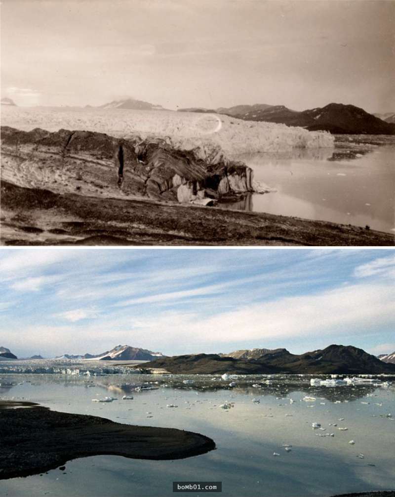 7張驚人對比照讓大家清楚明瞭「北極冰川100年前後」的失控變化！