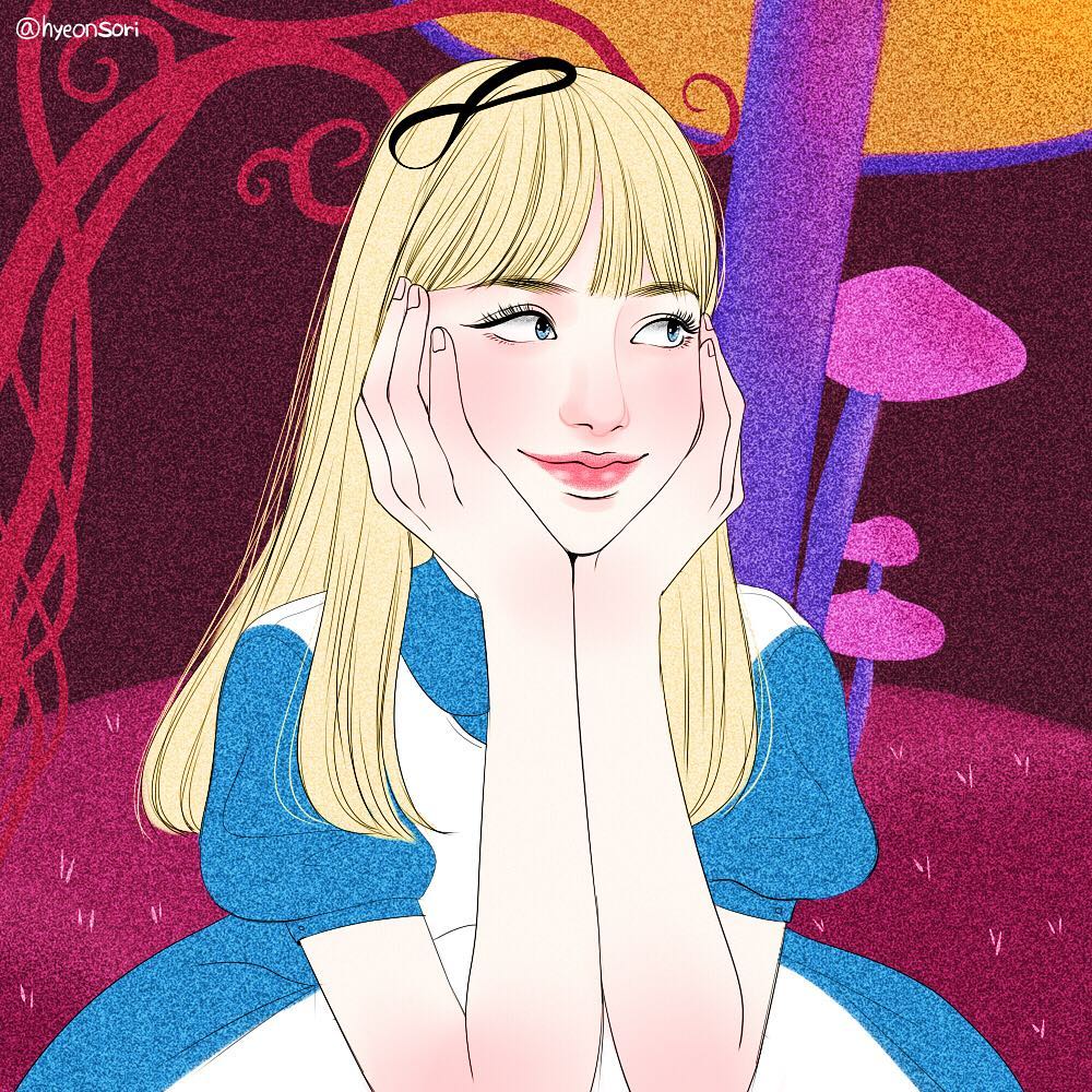 8張「如果韓國女明星變成迪士尼公主…」插畫，全智賢變成愛麗兒變更美豔動人！