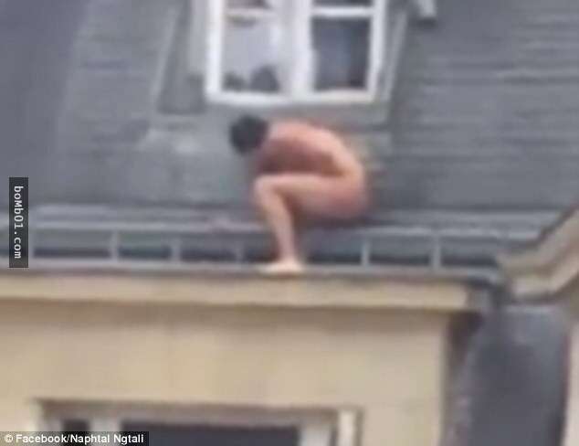法國網友竟拍到窗台外的裸體男子，你絕對猜不到這位裸體男到底在躲些什麼…