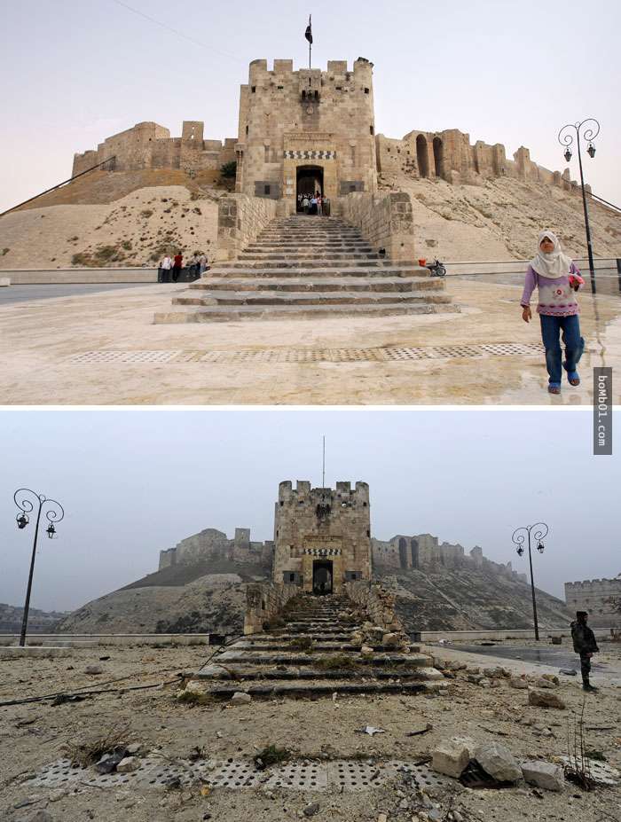 30張敘利亞「戰爭之前VS之後」的照片，整座最大的城市現在已經被摧毀得慘不忍睹！