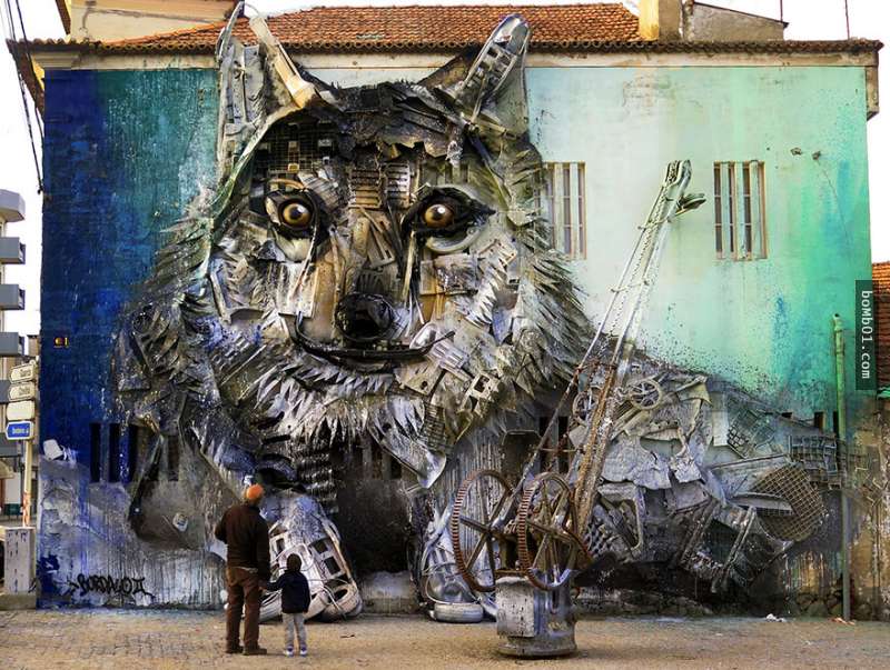 他利用廢棄的垃圾製作出各種「注入悲傷靈魂的動物雕塑」，再不關心環境下一個主角就是人類了！