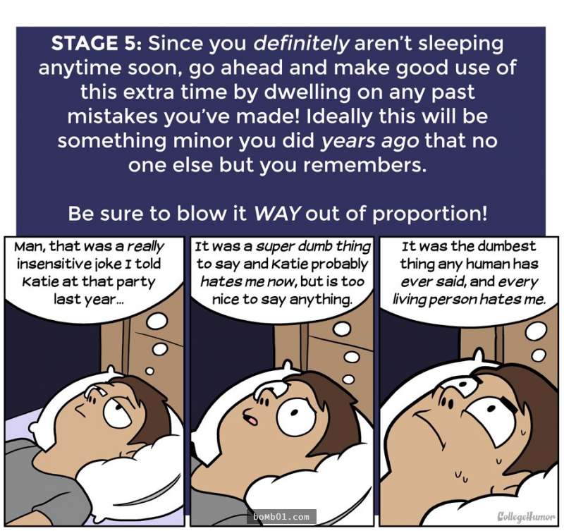 這就是常睡不著的人肯定秒懂的「失眠痛苦7階段」，第5個一定有很多人睡前會做！