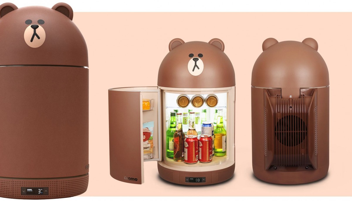 【韓國】這必須買！LINE FRIENDS推「熊大莎莉小冰箱」　超大容量「附加滅菌」居然還能播音樂～