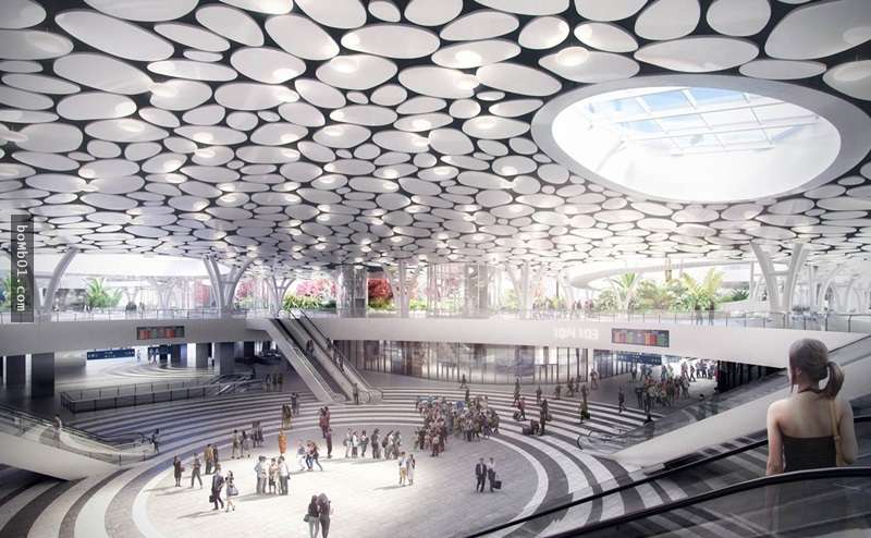 這就是荷蘭建築團隊釋出的「最新高雄車站設計圖」，美呆的畫面讓網友驚嘆「台北車站快追不上高雄的車尾燈了」！