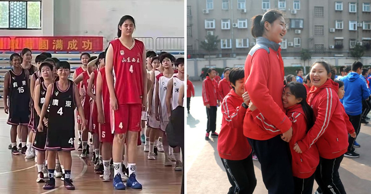 Ra khỏi trò chơi và kết thúc! Cô gái 15 tuổi cao 223 cm, phiên bản nữ yao Ming Championship tăng 62 điểm