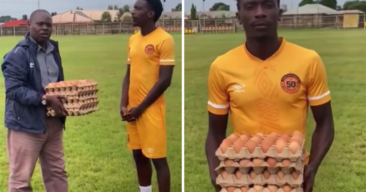 尚比亞足球員摘「最佳球員獎」！　參加頒獎儀式「獎品竟是5盒雞蛋」