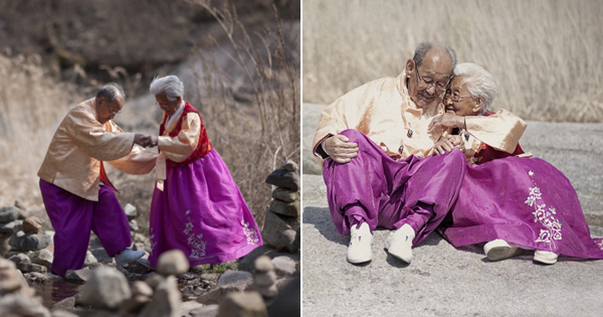 老夫婦「從15歲開始就相愛到現在已經75年」，像小情侶的感情在老爺爺一躺下大家更相信真愛了！