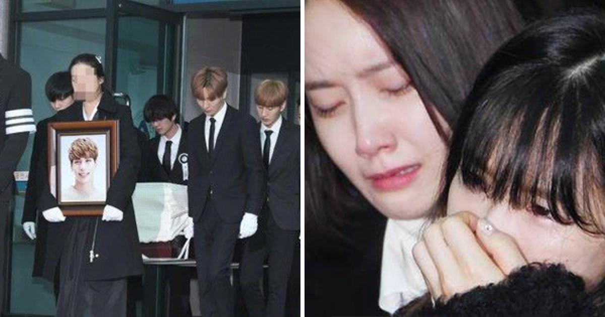 SHINee鐘鉉出殯現場一片哭聲　「少時」太妍、潤娥當場淚崩哭紅雙眼