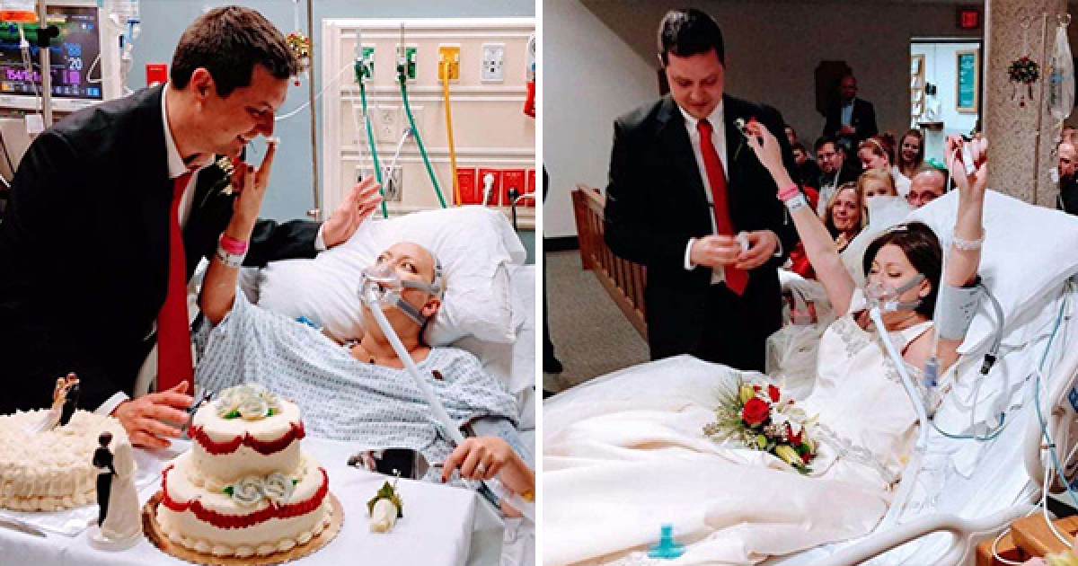 罹癌未婚妻撐不到婚禮那天⋯　他提早在醫院舉行婚禮　18小時後她笑著離開了