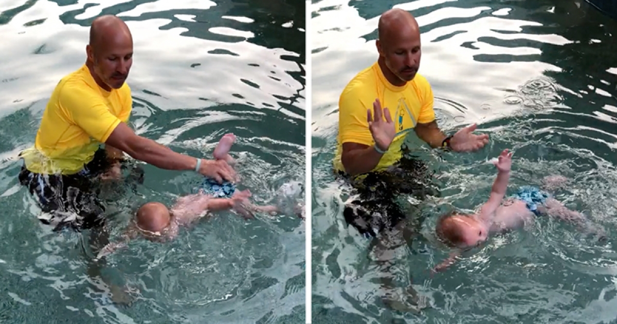 小嬰兒在水裡「扭動身體自救」　媽媽目睹震撼一幕：此生最驕傲的一刻