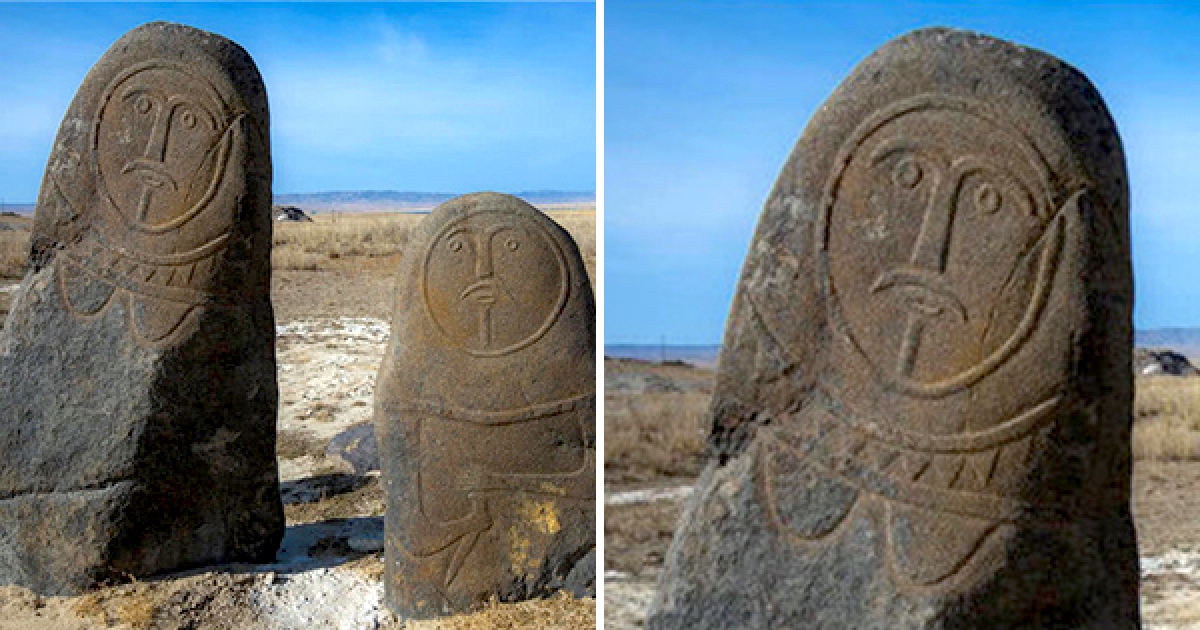 神秘「抽象石面人」矗立新疆千年　考古學家也搔頭：到現在不知道是誰