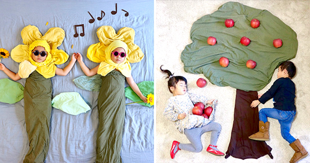 每天午休就上演一台大戲　日本媽把「小孩睡姿」變成歡樂童話場景