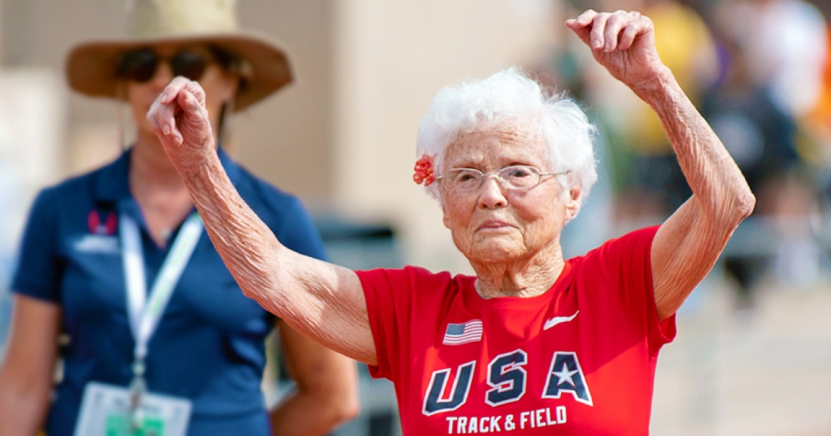 老阿嬤比年輕人強！103歲還刷新短跑世界紀錄　霸氣奪金：年齡只是數字