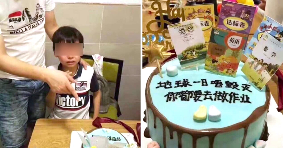 收到生日蛋糕「上面立滿作業」　小壽星臉秒垮...網：求童年陰影面積