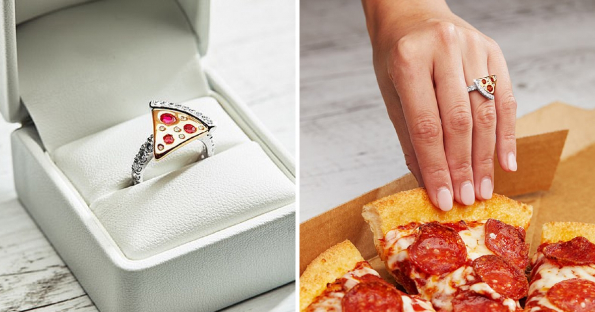 向吃貨求婚？達美樂獨家推「披薩造型戒指」　免費送幸運兒情人節使用