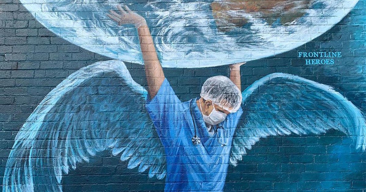 封閉街頭太冷清　街頭藝術家「用塗鴉帶來色彩」：為世界擴散希望