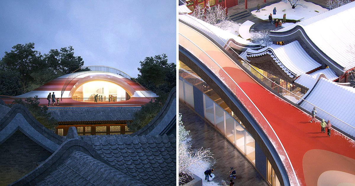 古蹟裡的新生！清朝四合院化身「現代幼兒園」　屋頂就是「磚紅操場」完美融合古今！