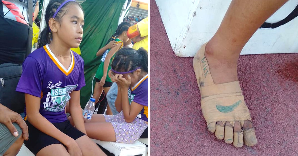沒錢買球鞋！11歲女孩「膠帶纏腳畫Nike」上場比賽　「勇奪3金」後獲得超暖結局